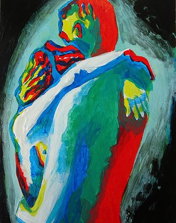 Obraz do salonu zakochani kochankowie, alice oil on canvas