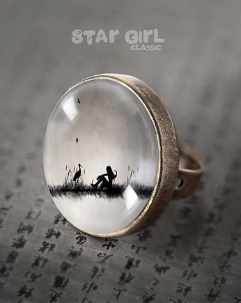 Star Girl Classic Bocian - duży pierścień , Ewa Saj Fotografie