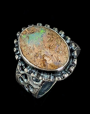 Pierścionek opal boulder, Pracownia Neores