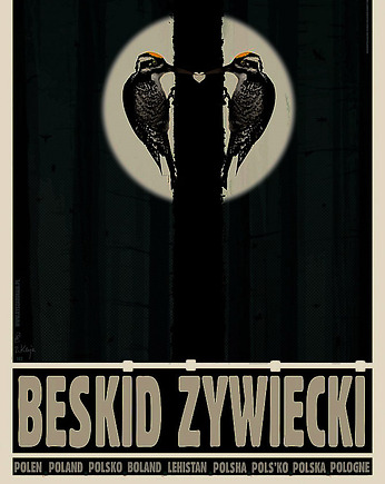 Plakat Beskid Żywiecki (R. Kaja) 98x68 cm, Galeria LueLue