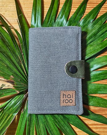 Portfel FUKU z bawełny canvas i bawełny drelich grafitowy, hairoo