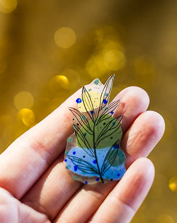 Przypinka minimalizm flora, Pintura