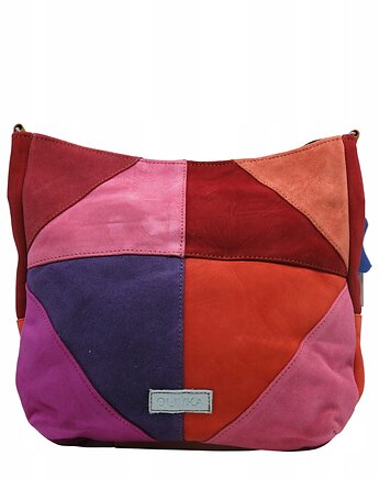 Torebka damska pojemna zamszowa na ramię kolorowa oryginalna OLIVKA, Olivka Warsaw