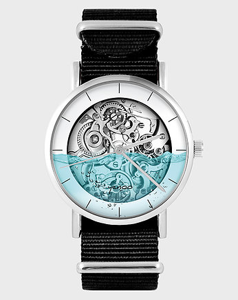 Zegarek - Steampunk wodny - czarny, nato, yenoo