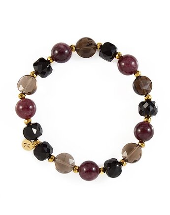 Bransoletka z otulających jesiennych kamieni - Wersja Pozłacana, Kulka Bransoletki