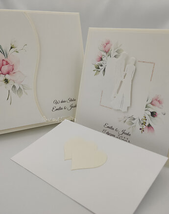 Kartka ślubna z pudełkiem i kopertą, W7, Anna Art and Crafts