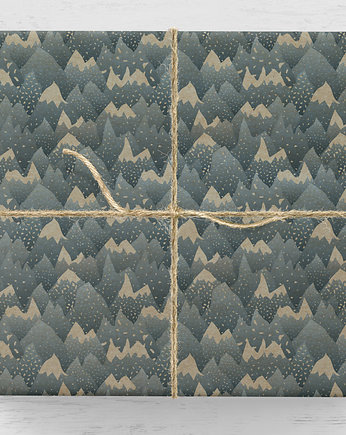 Papier pakowy  Mountains kraft 3 arkusze, Wrap and Pack