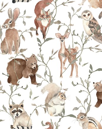 Tapeta ścienna Stories in Forest Animals 53cmx10m PZ, Bajkowe Wnetrza