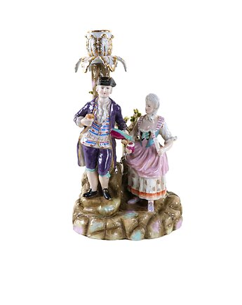 Figuralny świecznik ceramiczny w stylu Art Deco, Europa, Przetwory design