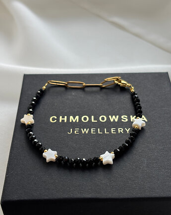 Bransoletka czarna Onyks z gwiazdką, Chmolowska Jewellery
