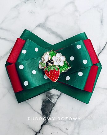 Brosza z Truskawkami Kolekcja Limitowana  FRUIT Nowość, Pudrowy Różowy