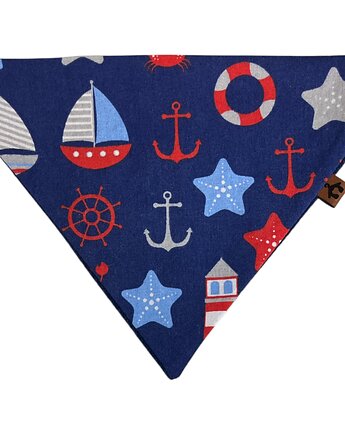 Dwustronna bandana dla psa Morski klimat, wakacje, Psia szafa