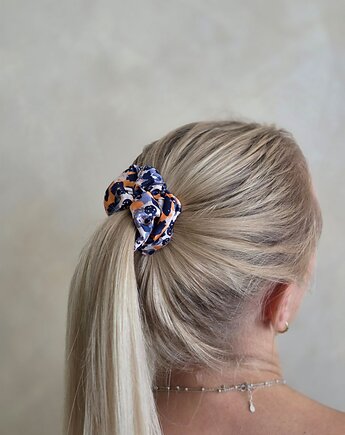 Gumka jedwabna, scrunchie, frotka wild spots MIDI, Capillum