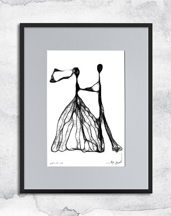 Oprawiona grafika - nr 93 - para, Maja Gajewska