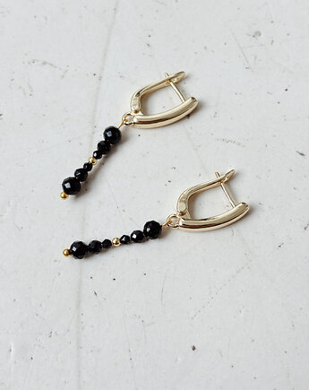 Kolczyki pozłacane onyks, Chmolowska Jewellery