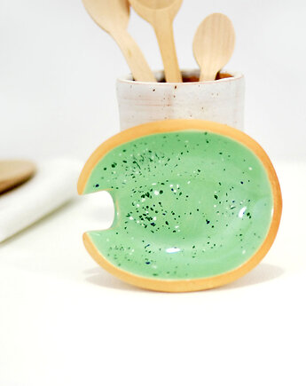 Ceramiczna podstawka pod łyżkę - lastryko, 10FingersArt