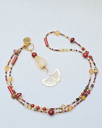 Długi Naszyjnik z Miłorzębowym Akcentem, ILEA