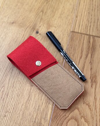 Marmollada - etui filcowe NA OŁÓWKI koralowy + B, marmollada
