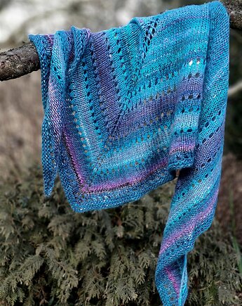 Przedwiośnie 2 / chusta z Noro, agat handmade