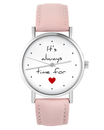 Zegarek - It is always time, red - pudrowy róż, yenoo