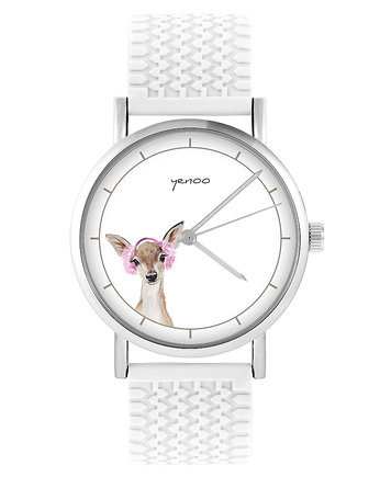 Zegarek - Sarenka - silikonowy, biały, yenoo