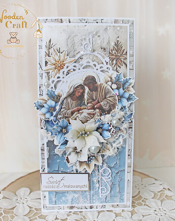 Kartka świąteczna Boże Narodzenie prezent "HolyFamily", Lulaczkowo
