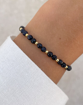 Bransoletka na gumce z Noc Kairu z hematytem, Bring Biżuteria