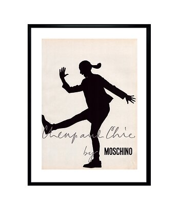 Oprawiona reklama MOSCHINO Cheap and Chic, 1991 r, RiskyWalls