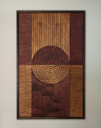 Drewniana dekoracja w stylu geometrycznym i minimalistycznym., pracownia ReThing