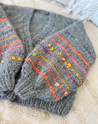 Kardigan pomarańcze, SZYSZKA sztrykuje