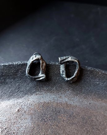 WEIRD zawijasy małe / kolczyki ze srebra, Skrobot Design