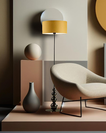 Czarna lampa podłogowa do salonu ROMA, LYSNE