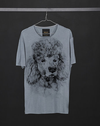 Poodle Dog Men's T-shirt storm cloud, OSOBY - Prezent dla męża