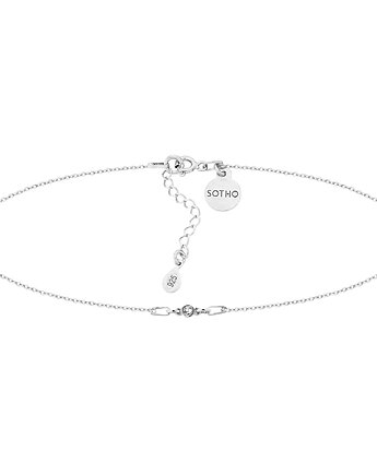 Srebrny choker z bezbarwnymi kryształami SWAROVSKI CRYSTAL, SOTHO