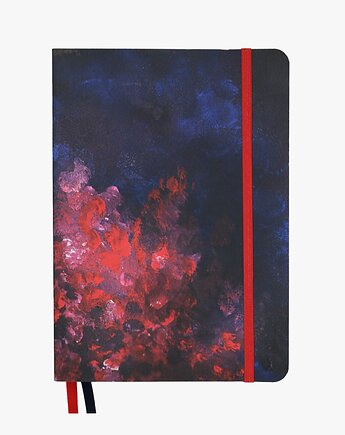 Fire in the night - notatnik B5, bullet journal, planer w kropki, Devangari Art