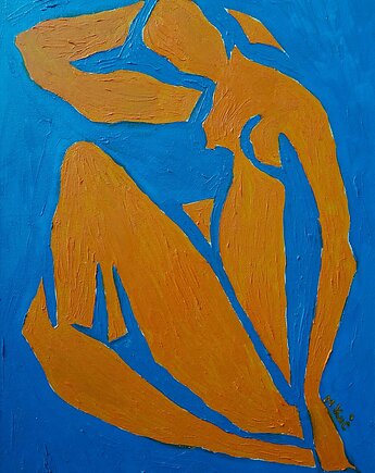 Akt obraz  fowizm kobieta kontrast, alice oil on canvas