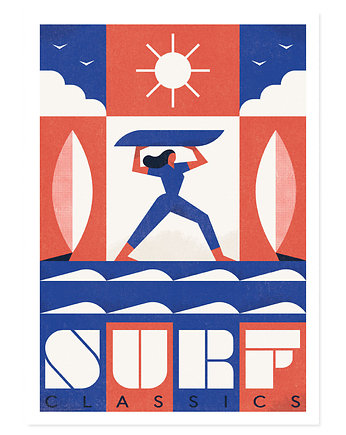 Plakat, Surf Classics, surfing, surf board, Galeria EMU
