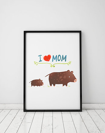 Plakat. Relacje - i love mom, dziki, Love Life and Forest