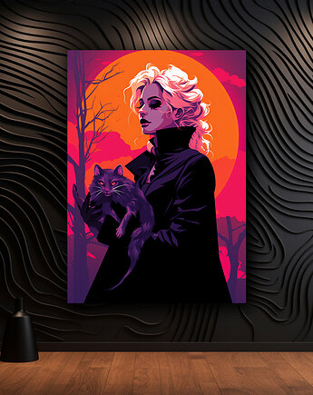 Portret Czarownicy - Plakat - Druk - Czarownica, Wiedźma, Halloween #2, Black Sapphire Art