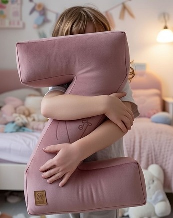 Poduszka dekoracyjna XXL litera, literka, inicjały z imieniem - kolor do wyboru, Mama Otula