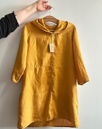 Tunika lniana żółta z kapturem, Dom Artystyczny