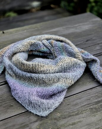 Pastelowy puchacz / chustka, agat handmade