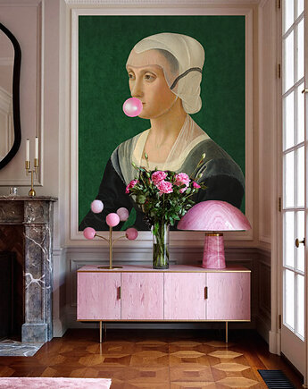 Lucrezia with bubble gum - tapeta, Dekoracje PATKA Patrycja Kita