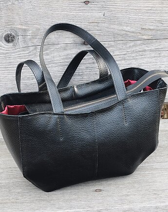 Shopper GINA S czarny groszek GOLD, FABIOLA TOREBKI