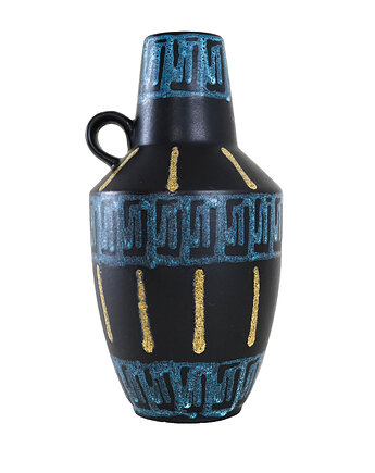 Wazon ceramiczny, niemiecki design, lata 80, produkcja: West Germany, Przetwory design