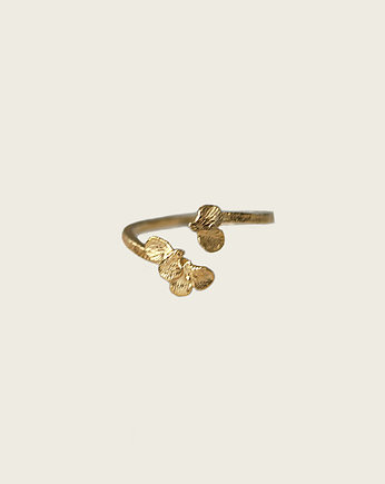 Drobny złoty pierścionek- Jabłonka, KOS jewellery