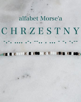 CHRZESTNY - bransoletka z alfabetem Morse'a, Le Boho Bleu