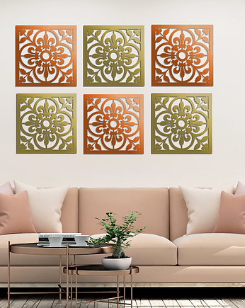 3D DEKORACYJNY PANELE AŻUROWE, ZESTAW 6 DEKORÓW, AZULEJOS, DEKORACJA ŚCIENNA,, ORNAMENTI