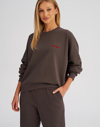 Bluza bez kaptura LOOSE FIT steel damska, HARP TEAM