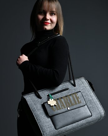 Torba filcowa XL, torba laptopowa, duża torba CHARLIE, Beata Lasota ATFE